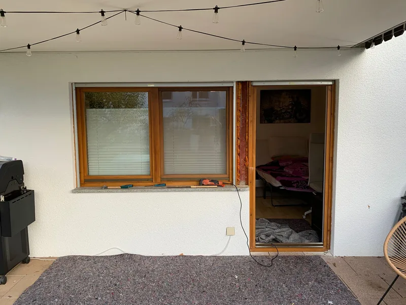 Terrasse vor dem Einbau von Fenster und Tür